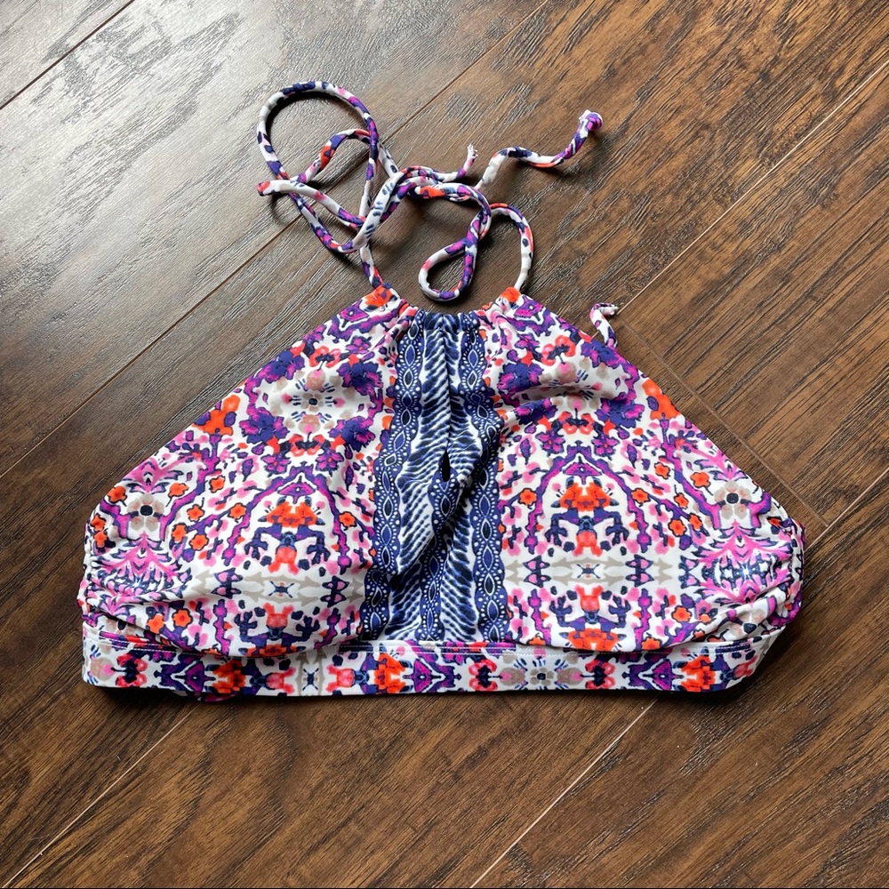 Athleta Boho Swim Top High Neck Halter - Picture 1 of 5